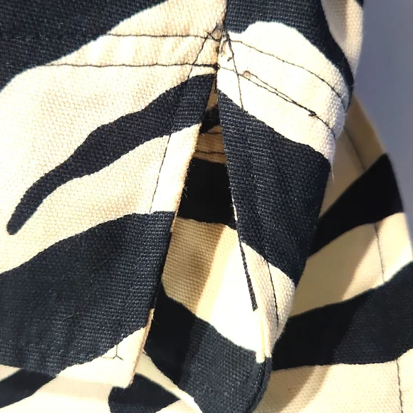 VTG Painted Pony Zebra Print Button Up 100% Cotton Blazer EUC!! Size Large - Picture 4 of 10